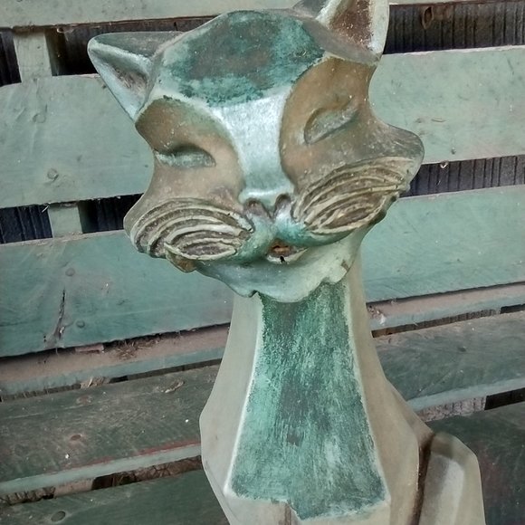 Cubist Cat Statue Universal Statuary - Picture 2 of 4